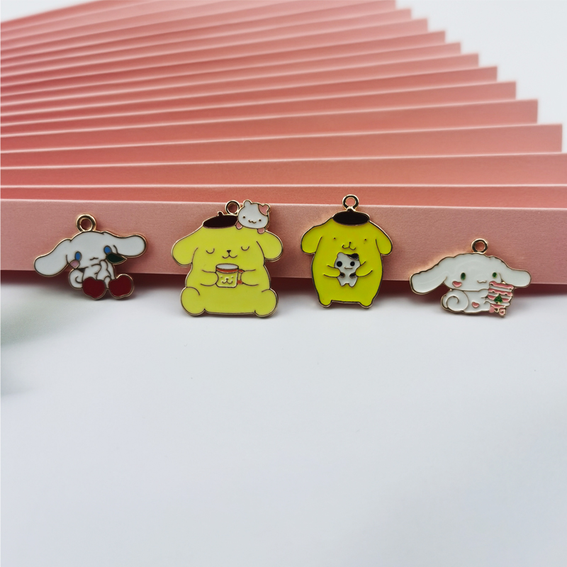 

10pcs/pack Cartoon Bear Charms Golden Tone Metal Kawaii Animal Cherry Earring Pendant DIY Fashion Jewelry Accessory