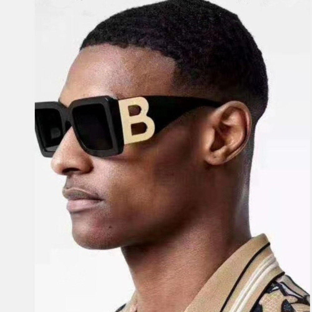 

High quality big square oversized B cool men shad sunglass women 2021