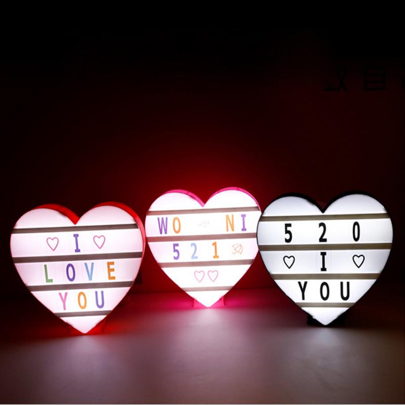 

Night Lights LED Combination Light Letter Message Board Box A4 A5 A6 DC5V USB/Battery Pink Black Decoration For Christmas