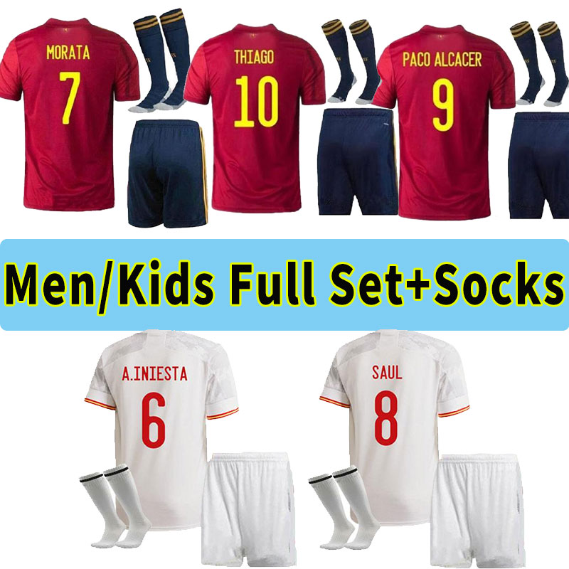 

Euro cup Camiseta 2021 2022 Spain Soccer Jersey espana 21 22 ASENSIO MORATA ISCO INIESTA ALCACER SAUL XAVI Raul EspaÃ±a Football shirts men +, Black