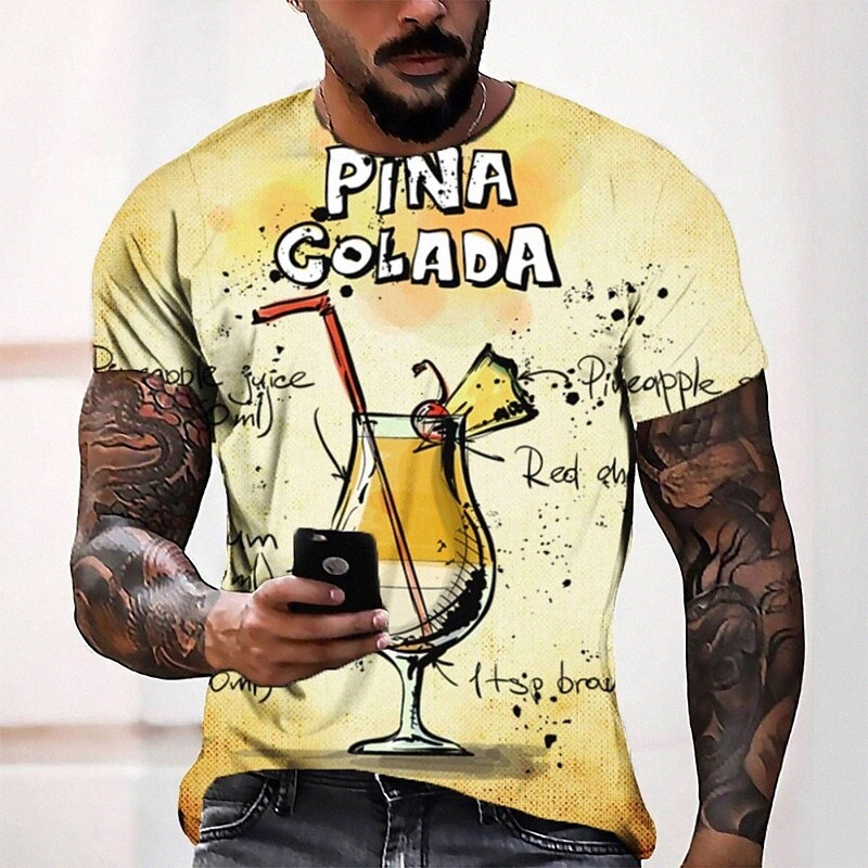 T-shirt Tee T-shirt 3D Imprimer graphique col rond décontracté quotidien quotidien 3D imprimé à manches courtes Haut de la mode Cool confortable