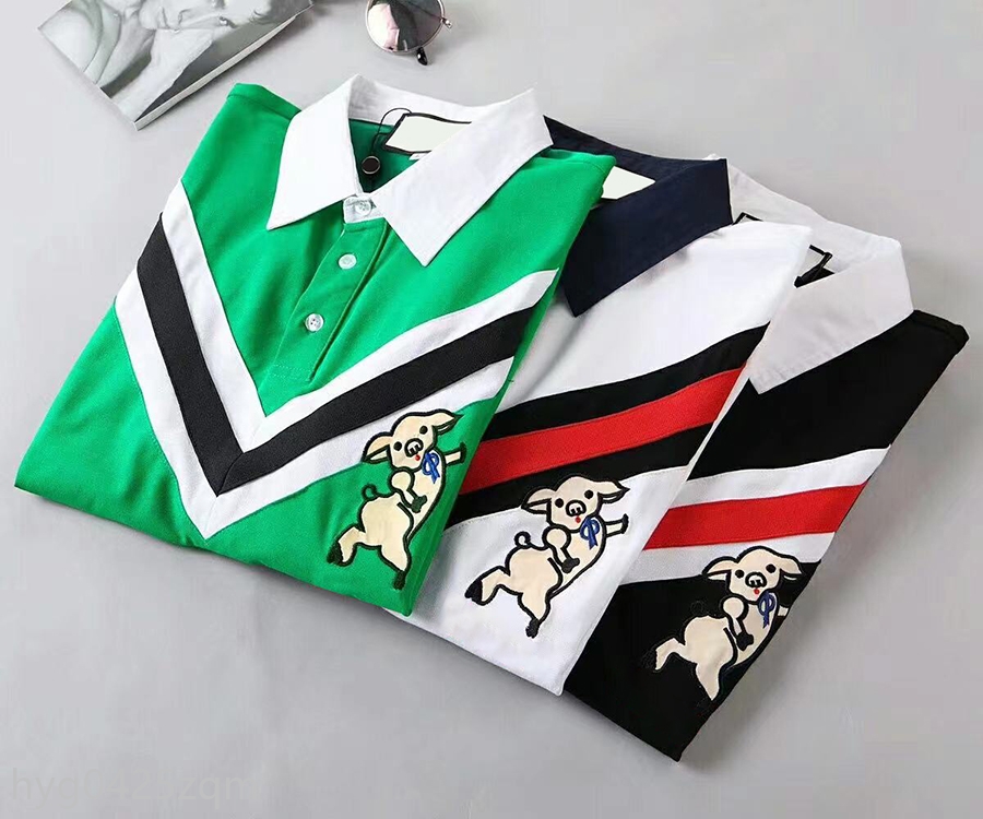 

2021ss Italy Mens Designer Polo Shirts Man High Street Embroidery Garter Snakes Little Bee Printing Brands Top Quality Cottom Clothing Tees hyg