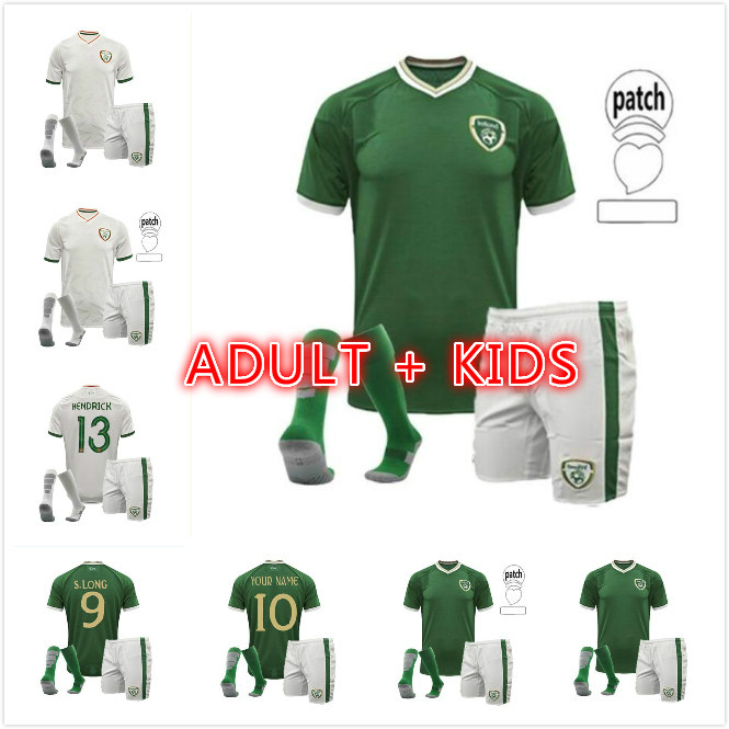 

adult kids kit 2021 2022 Ireland soccer jersey Keane McClean Brady Coleman Clark Hendrick Irish national team 21 22 football shirt, White