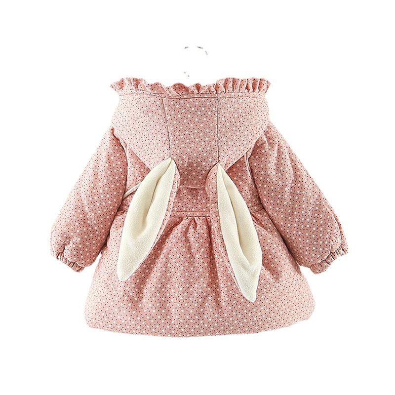 

Jackets Born Baby Girl Clothes Floral Hooded Cotton-padded Jacket Outerwear For Birthday Clothing Girls Outfits Coat, Blue;gray