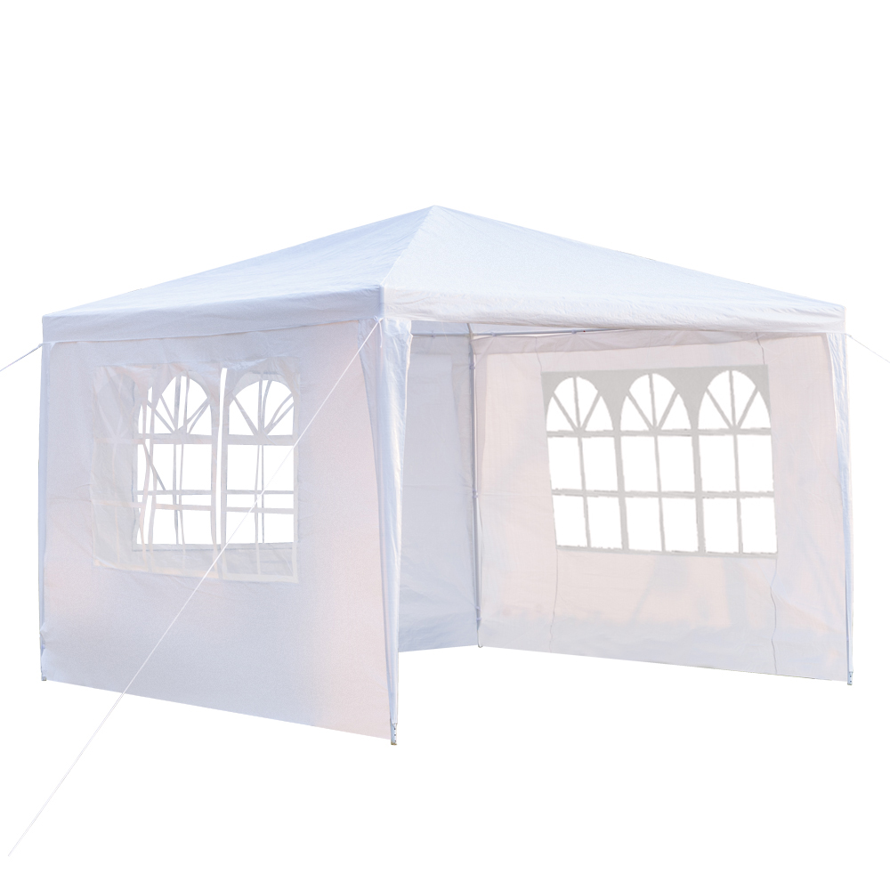 

10x10Ft Party Wedding Outdoor Patio Shade Tent Canopy 3x3m Heavy Duty Gazebo Pavilion Event with Spiral Tubes White Hot