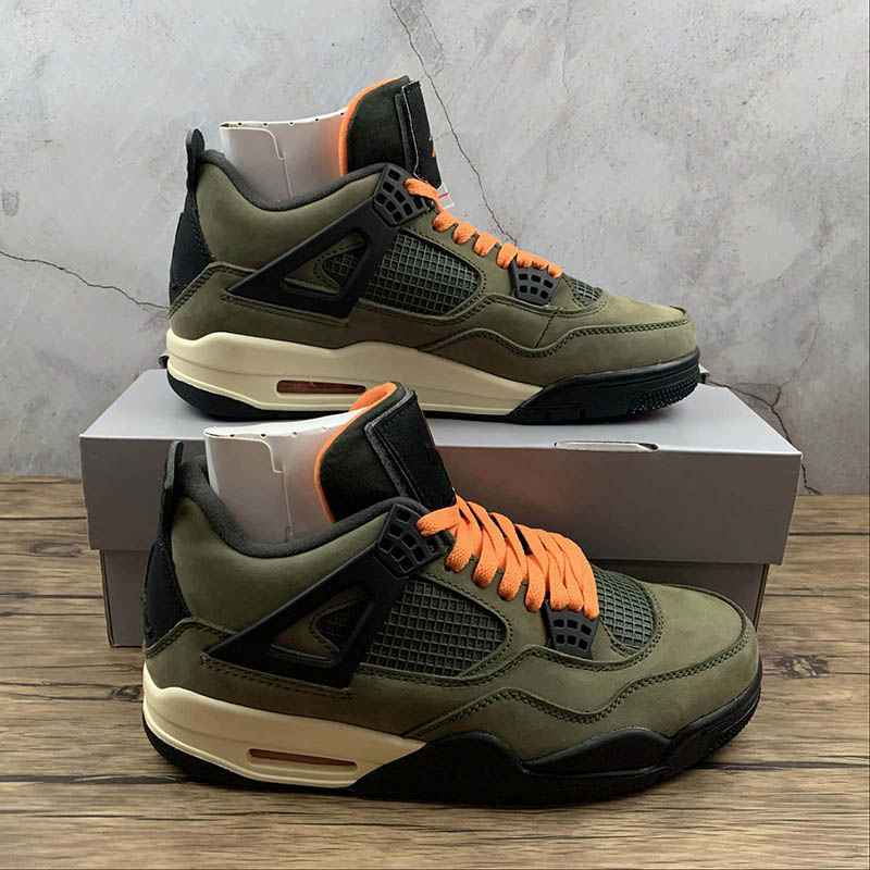 

2021 Top Quality Men Undefeated Deep Green Jumpman 4 Basketball Shoes Big Size 4s Fashion Outdoor Sports Trainers Sneakers With Box Tbtgroup, #1