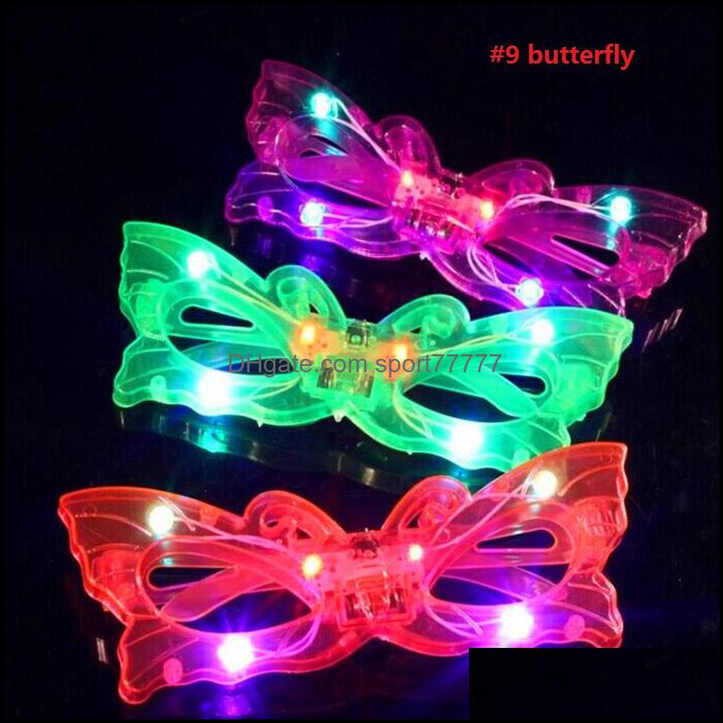 

Other Festive Home & Gardenwoman Man Boy Girl Blinking Led Blind Light Up Flashing Glasses Eye Mask Glow Party Supplies Wedding Decoration D
