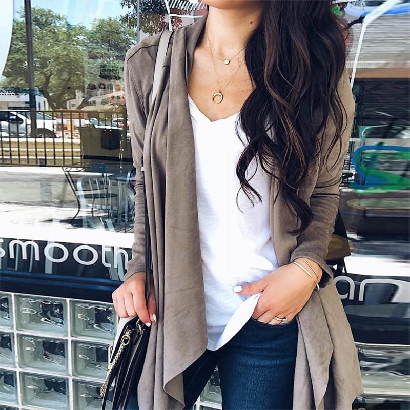 

Women's Leather & Faux 2021 Fashion Autumn Women Suede Jackets Female Biker Bomber Streetwear Asymmetrical Coats, Black