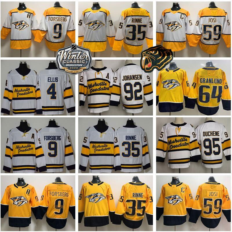 

Man+Kids+Women Nashville Predators Jersey Filip Forsberg 35 Pekka Rinne Roman Josi Ryan Johansen Ryan Ellis Matt Duchene 2020 Winter Classic, Black;red