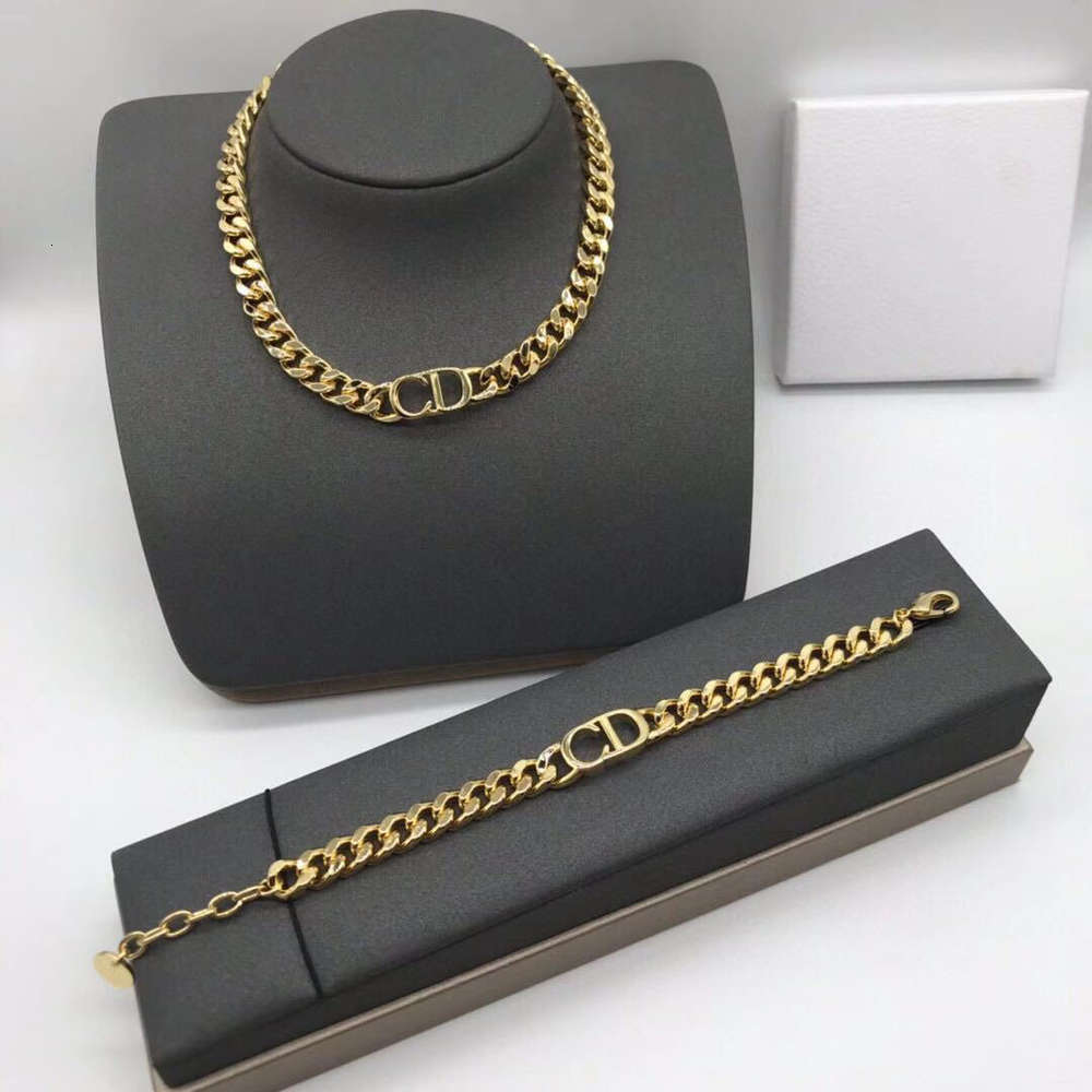 

necklace D home / Dijia gold plated CD letter net red women's Earrings Bracelet Set