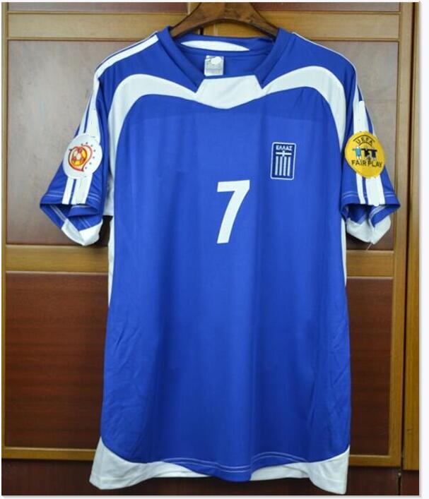 

2004 greece home away Retro Soccer jersey Zagorakis Charisteas classic vintage football shirt, 2004 white