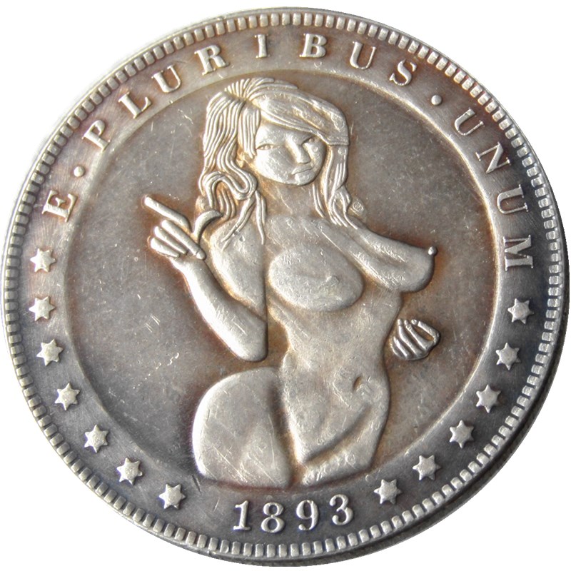 

HB95 Hobo Morgan Dollar skull zombie skeleton Copy Coins Brass Craft Ornaments home decoration accssories