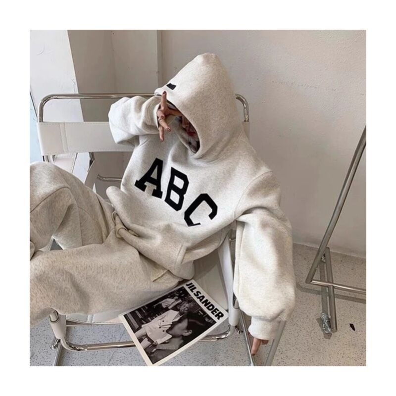 

Fear of God fog Season 7 main line ABC letter sweater high street loose trend Hoodie trendy men, Black