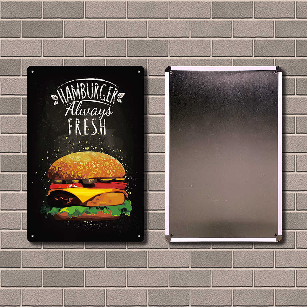 

Cheese Best Food Burgers And Fries EAT BBQ Tin Poster Metal Sign Home Decor Wall Art Painting 20*30 CM Size LA-24