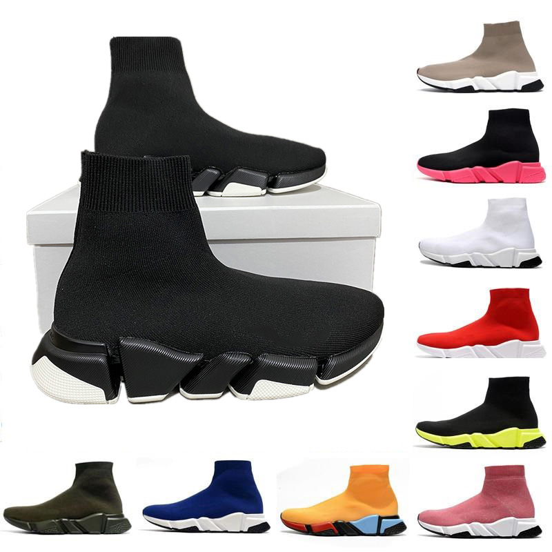 

Socks Boots Speed Trainer Sock Shoes Knit Booties For Men Women Ankle Boot Triple Black White Grey Gym Red Platform Sneakers Trainers, 12