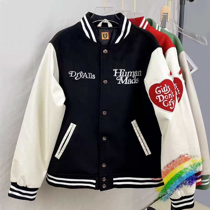 

Just Good Quality Baseball Jacket Men Women 1 Patchwork Jackets Outerwear Coats