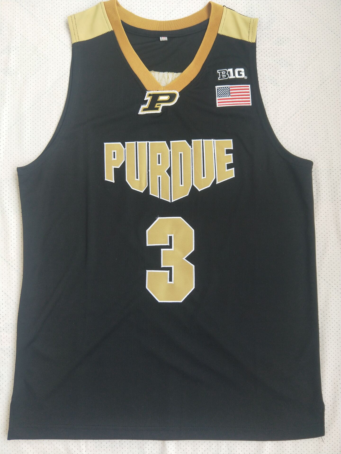

NCAA College Purdue Boilermaker Basketball Jersey #3 C.Edwards Fitness Men Mesh Tank V Neck Jerseys Breathable Workout Singlets Sleeveless Sports Shirt