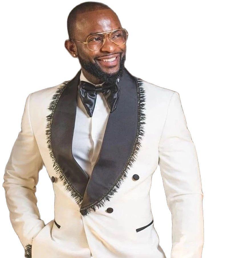 Newdeve Ivory Tuxedo Jacket Set Wedding Suit For Men