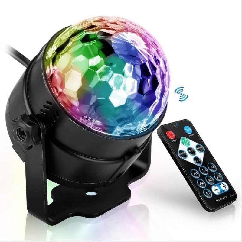 

Effects 3W Mini RGB Crystal Magic Ball Sound Activated Disco Stage Lamp Lumiere Christmas Laser Projector Dj Club Party Light Show