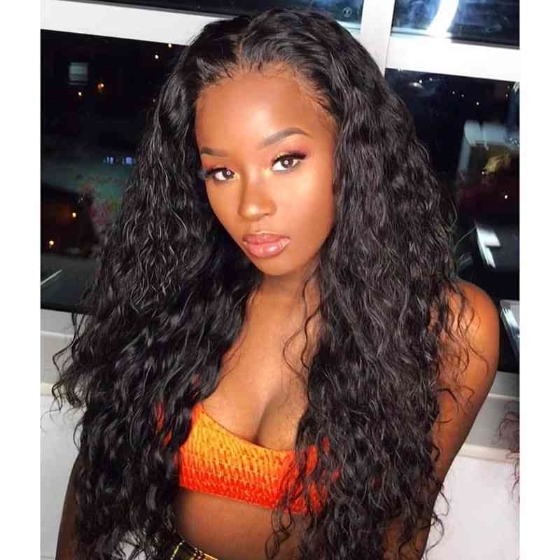

woven Wig front hand women's long straight hair chemical fiber Headcover T-shaped lace wig, 26 inch