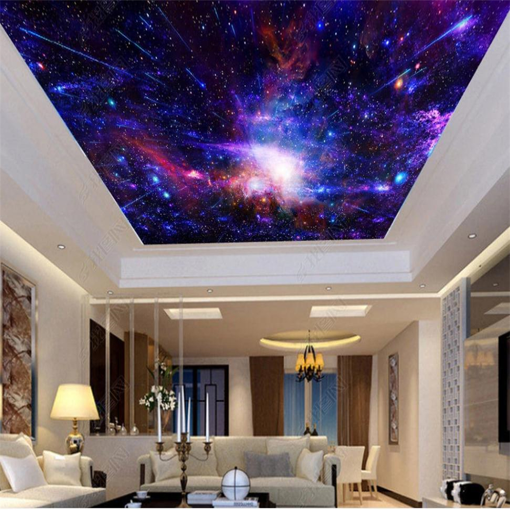 

Starry sky ceilings background 3d ceiling murals wallpaper 3d murals wallpaper for living room, Blue