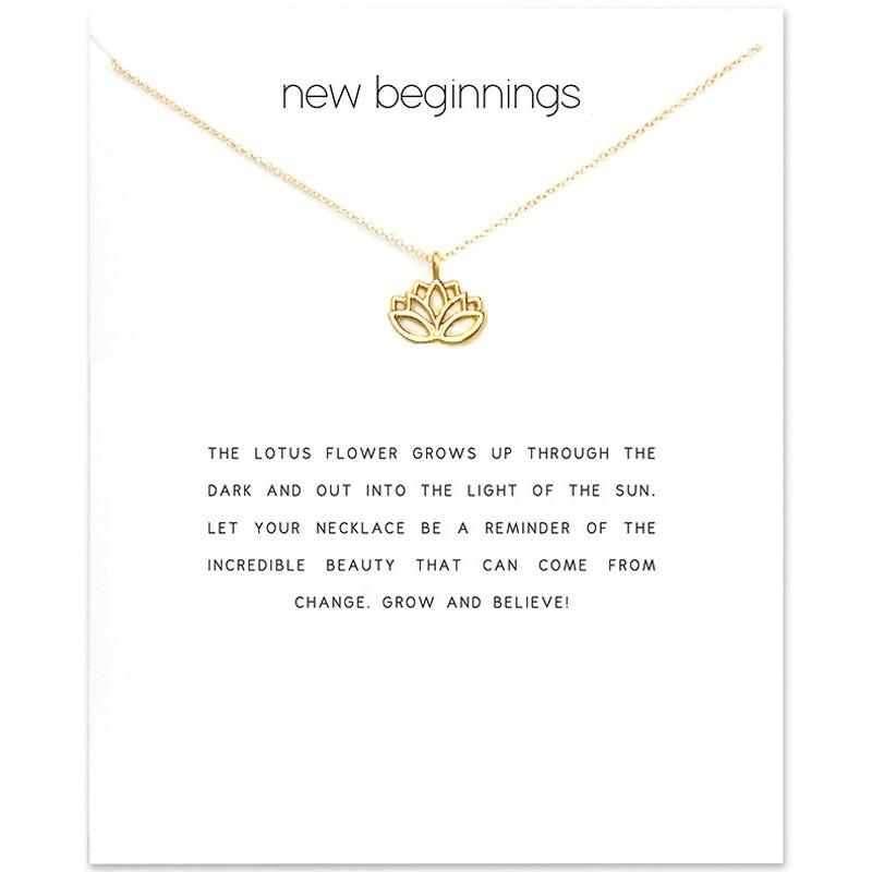 

Pendant Necklaces Bohemian Symmetrical Hollow Lotus Necklace For Women White Pearl Card Simple Choker Girlfriend Gift