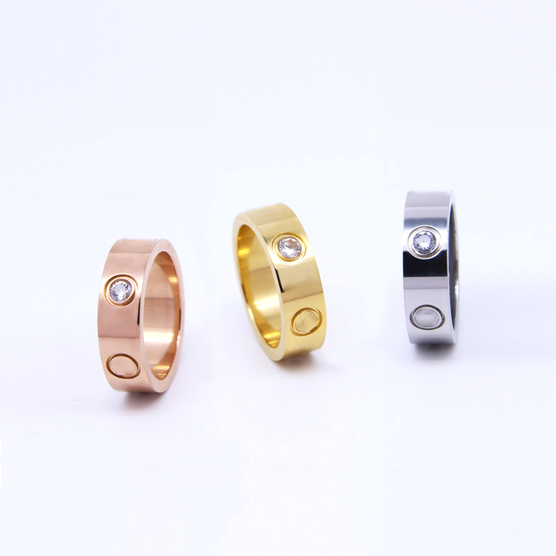 

love screw ring classic jewelry for women men rings titanium steel alloy gold-plated gold silver rose woman gift wholesale