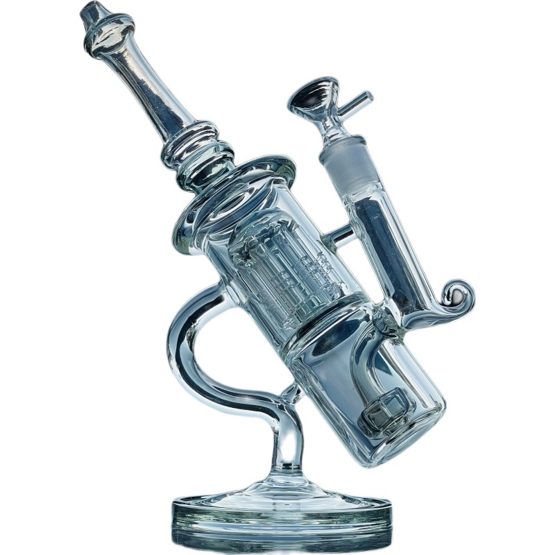 

2022 Five colors Beaker hookahs Pop 25 cm tall 8 arm filter strange shaped glass shisha tower Bongs Fab Egg thick glass water Pipe