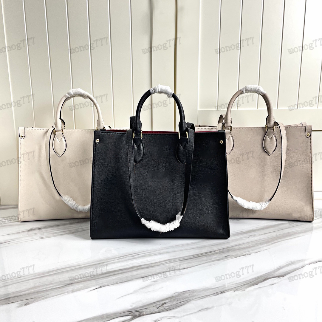 

35cm Latest Styles MM OnTheGo Tote bag designers Handbag Soft granulated leather High Quality Letter Embossing Purses, Customize