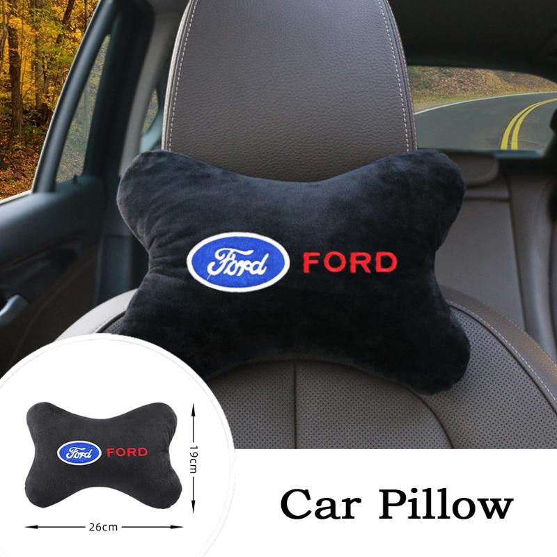 

Seat Cushions Car Logo Soft Neck Head Pillow Auto Cushion Backrest Rest Support For Fiesta EcoSport ESCORT Ranger Mondeo