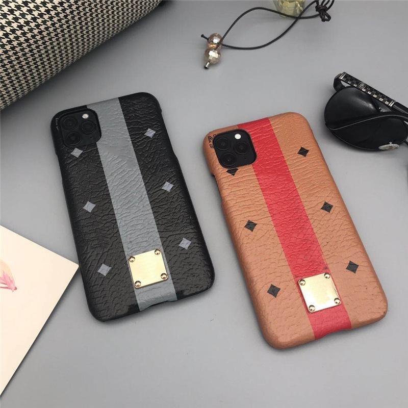 

Leather phone cases for iPhone 12 Pro Max 11Pro 11ProMax 7 8 fashion designer protective cover X XS XSMAX 12mini multicolor wholesale, Black with m metal l o go