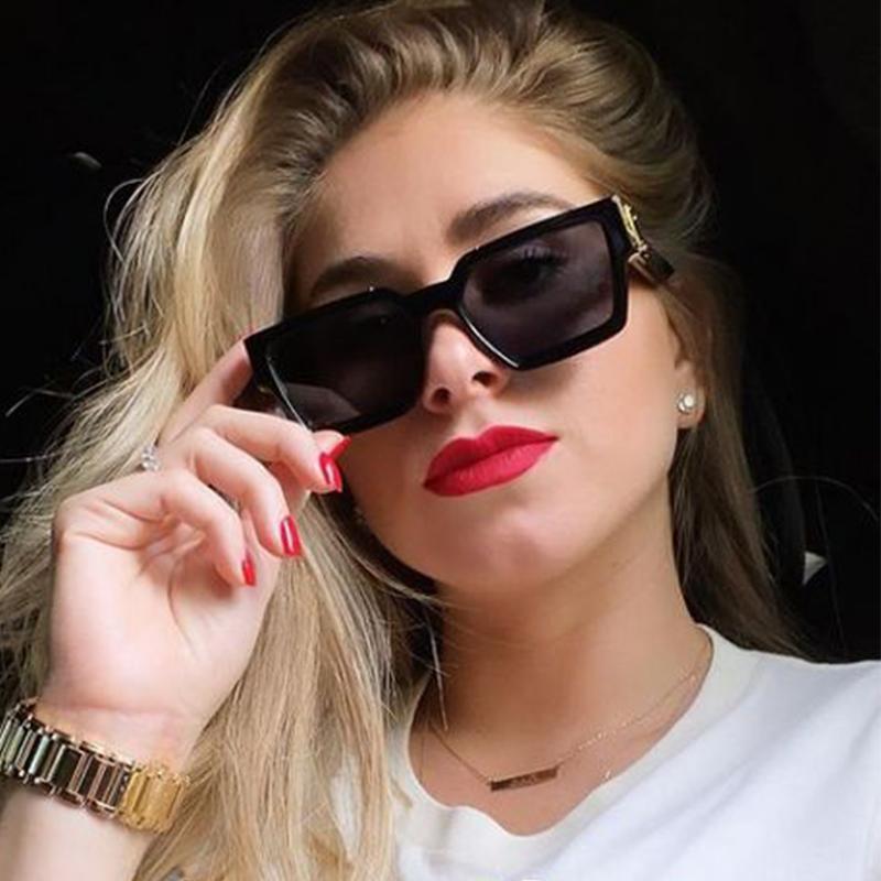 

Sunglasses Classic Brand Square Fashion Designer High Quality Big Frame Sun Glasses For Driving Luxury Retro Black UV400