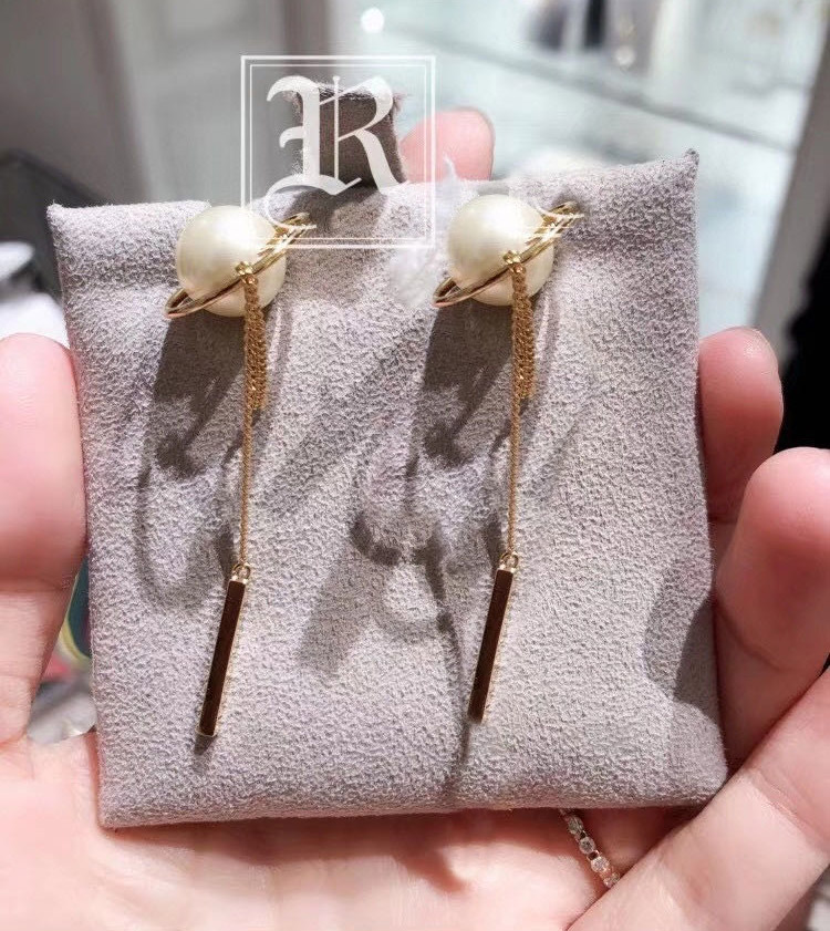 

Have stamp fashion Black and white pearl earrings aretes orecchini for women party wedding lovers gift jewelry engagement with box