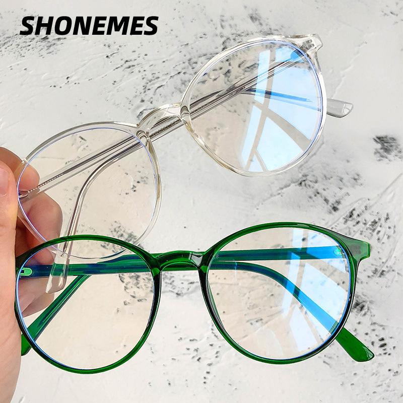 

Sunglasses Anti Blue Light Glasses Round Women Men's Transparent TR Frame Blocking Computer Eyewear Frames For Unisex