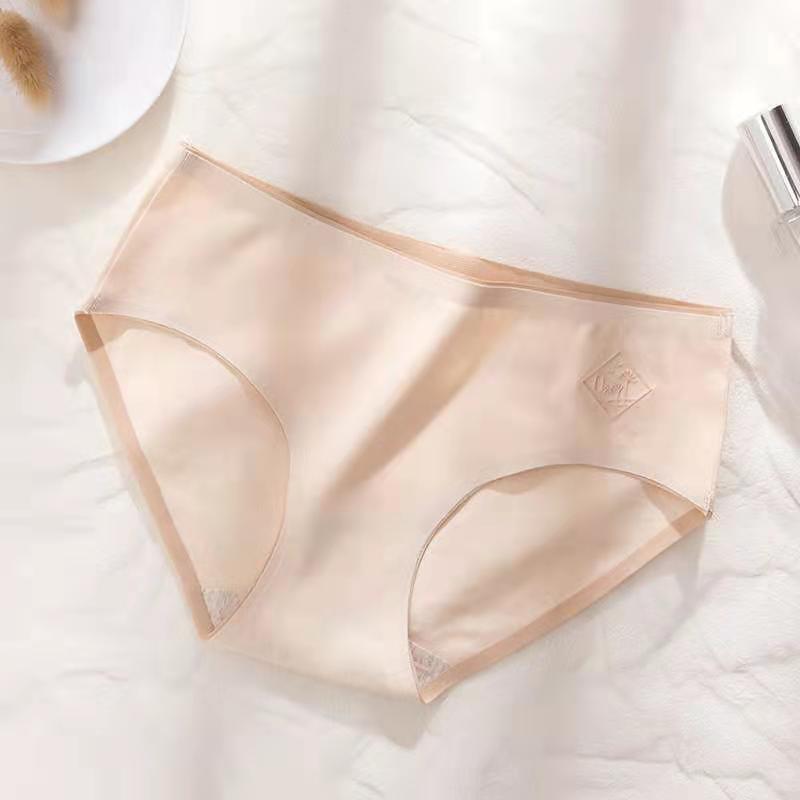 

Women's Panties 2021 Fashion Women Briefs Solid Seamless Cotton For Girl Soft Breathable Underpants Sexy Colors Underwear, Black;pink