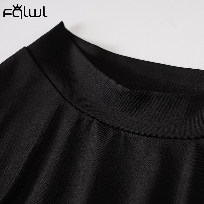 

2021fqlwl long sleeve white backless jumpsuit women romper one piece outfit ladies bodycon black brown jumpsuit female 2021, Black;white