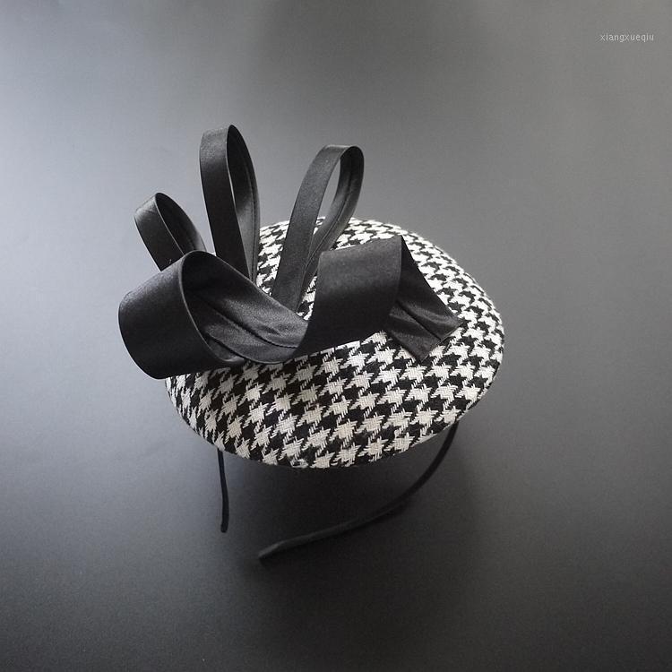

Bird Lattice Headdress Elegant Lady Hat Women's Dinner Dress Cheongsam Night Shanghai Catwalk Decorative Hair Band Wide Brim Hats, Blue;gray