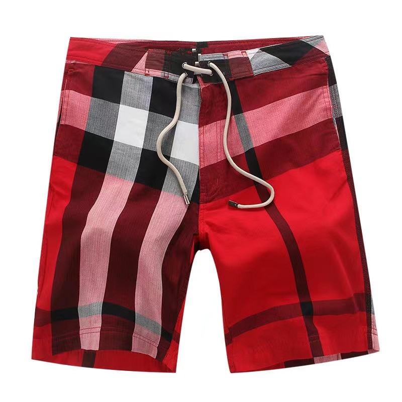 

Designer men's shorts summer quick-drying plaid casual fashion, Blue