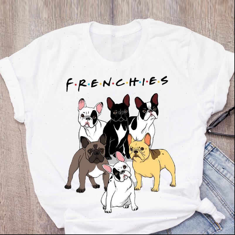 

women cute dog friends funny pet printed cartoon short sleeve summer t shirt womens clothing tees female, White