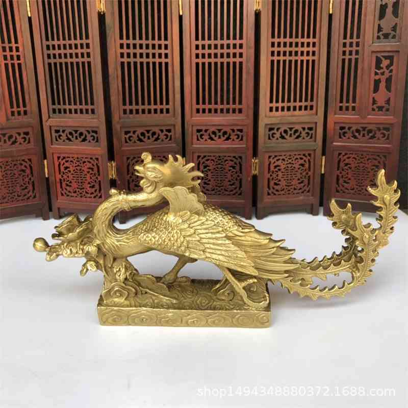 

Pure copper carved bottom Han Feng animal brass feng shui office ornaments home crafts
