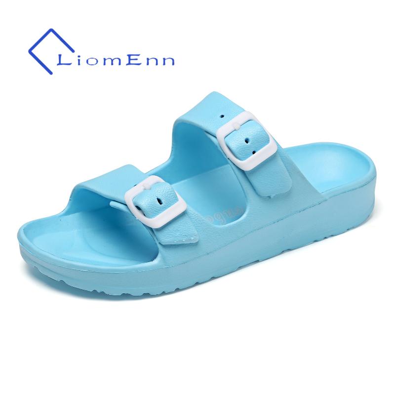 

Sandals Summer Women Slippers Blue Red Black White Flats 2021 EVA Light Beach Casual Shoes Female Flip Flops