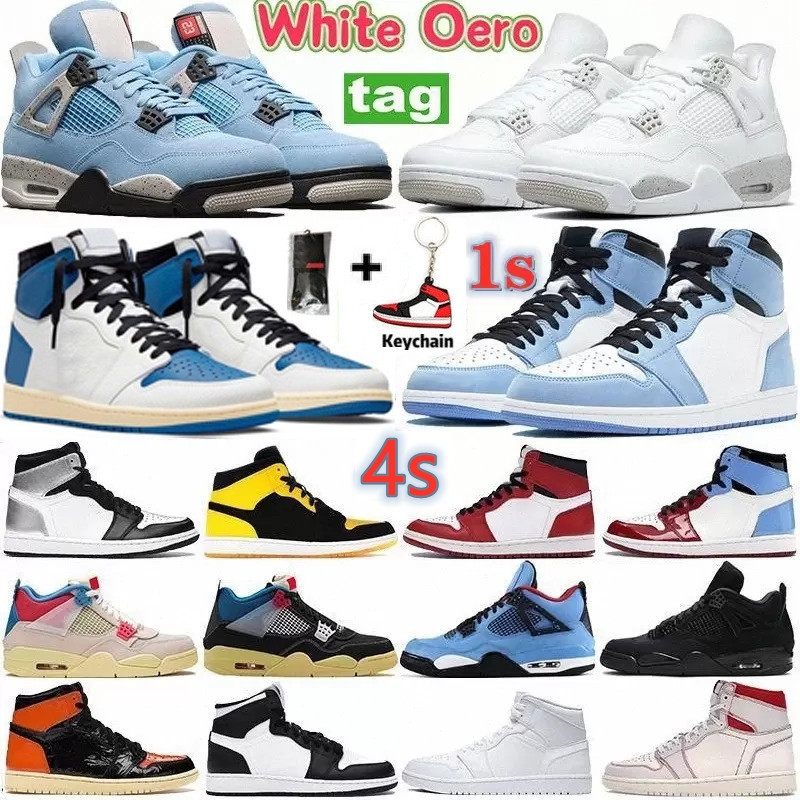 

Sail Black Cat Shoes Bred jorden Jumpman 4 4s Guava Ice White Oreo University blue Men Basketball Travis Scotts 1 1s fragment Obsidian UNC Fearless Women Sneakers, 47# sail