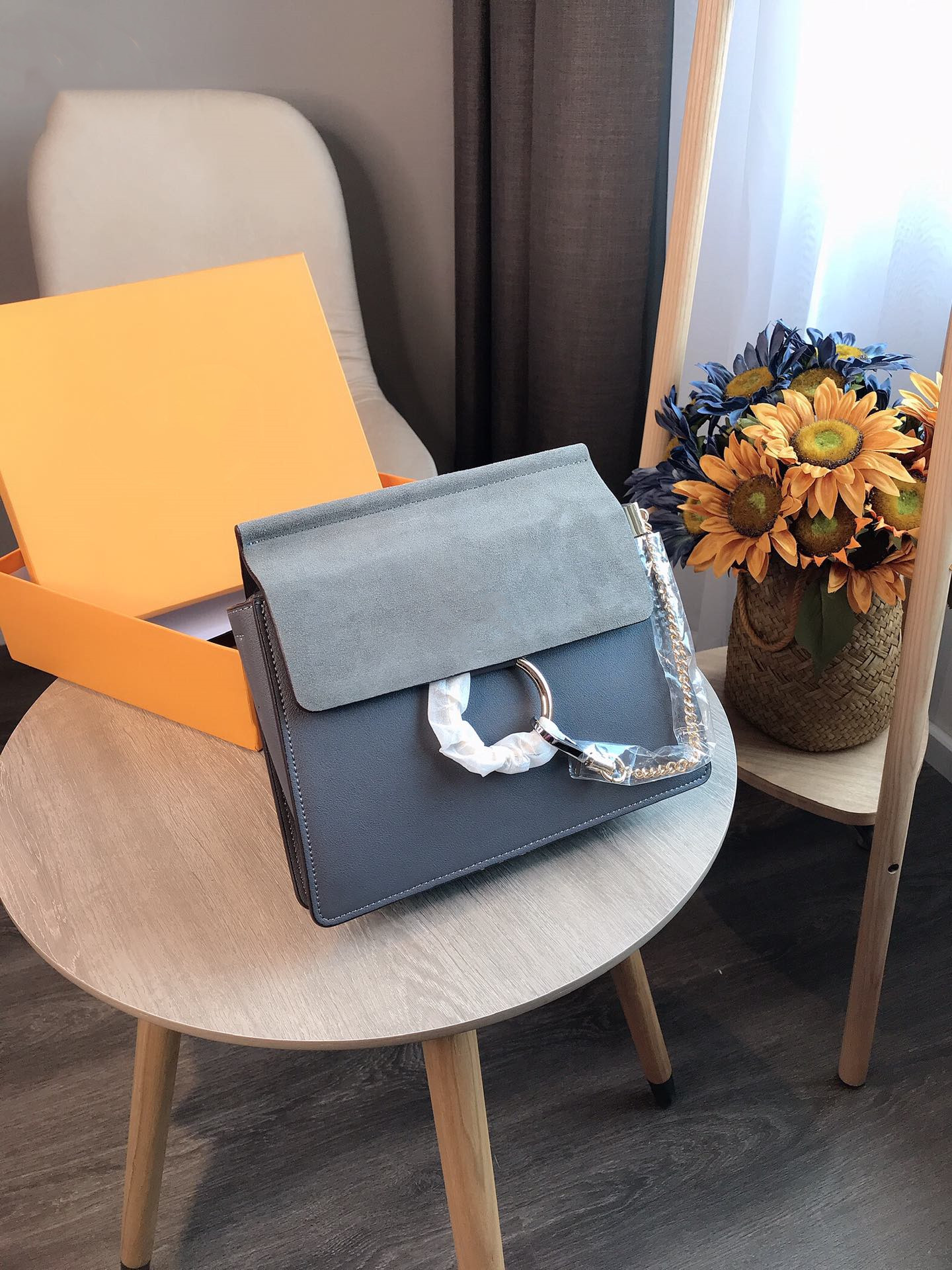 

Designers Women Classic Ring Chain Shoulder Bag Luxurys Lady Crossbody Bags High Quality Fashion Handbag