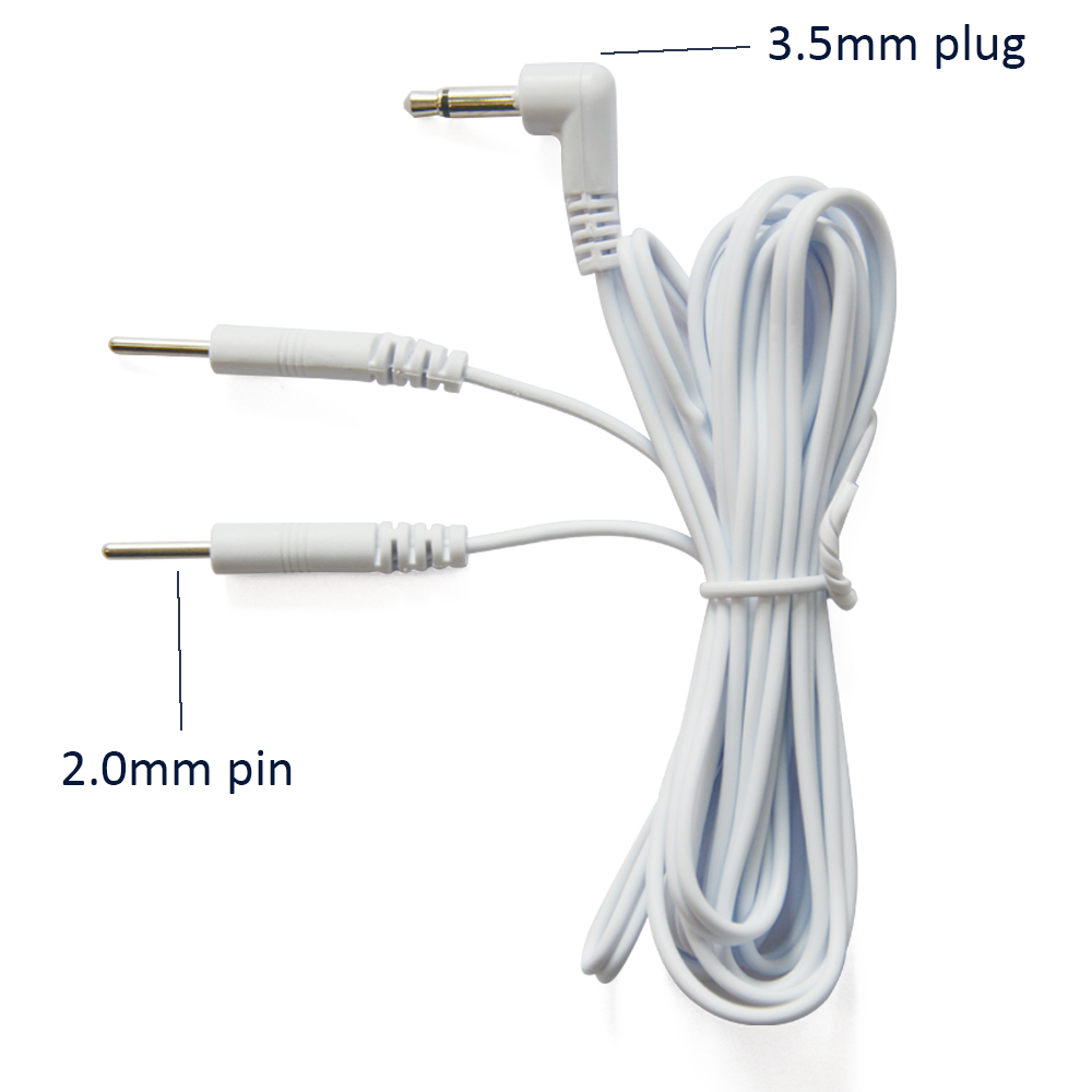 10 Pieces Replacement 2-Pin Electrode Lead Wires Connector Cables Jack DC Head 3.5mm Connect Physiotherapy Machine or TENS Unit-image-724937697