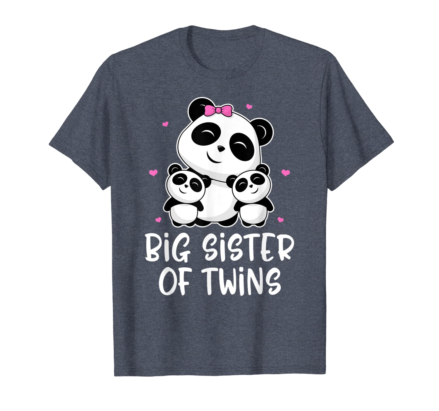 

big sister of twins gift shirt panda siblings baby shower, White;black