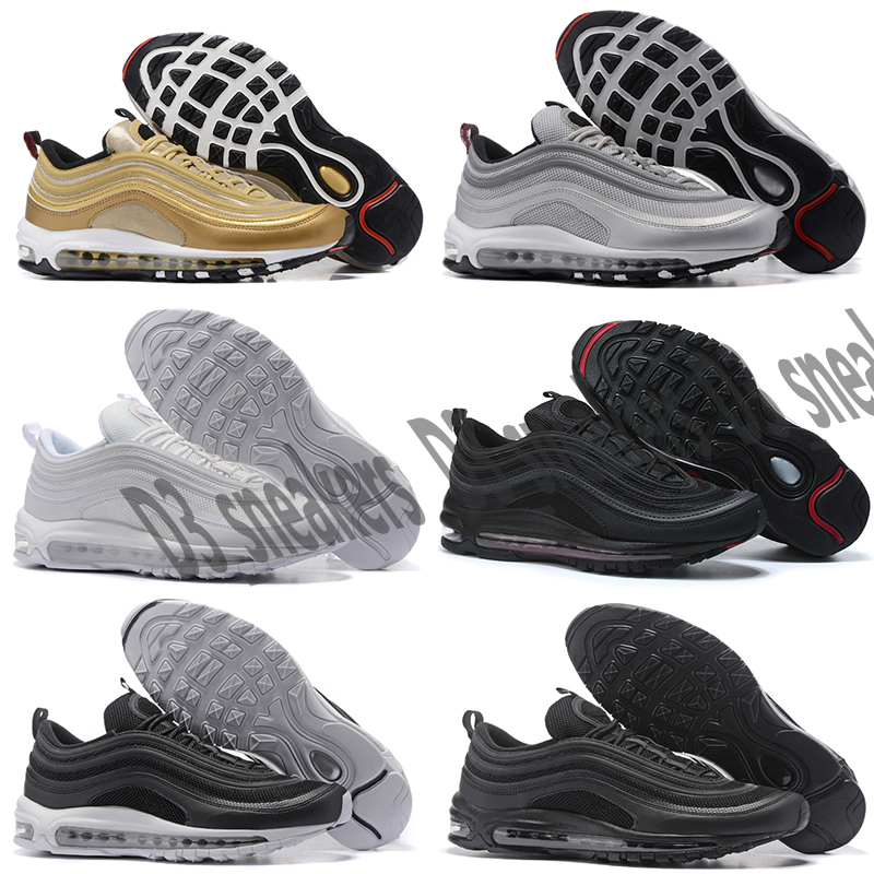 

2022 Without Box men casual Shoes OG Gold Silver Bullet Triple White Black Mens womens Trainer Sports Sneakers Size 36-46 D17, # 2