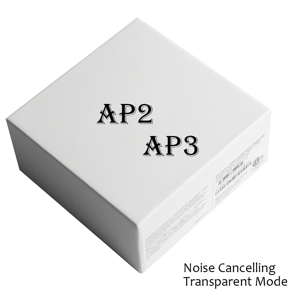 

Airpod Gen 3 Pro AP3 TWS Bluetooth Earphones Noise Cancellation Spatial Audio Earbuds H1 Chip 1536U Air Pod with Valid Serial Number AP2 Generation 2, White