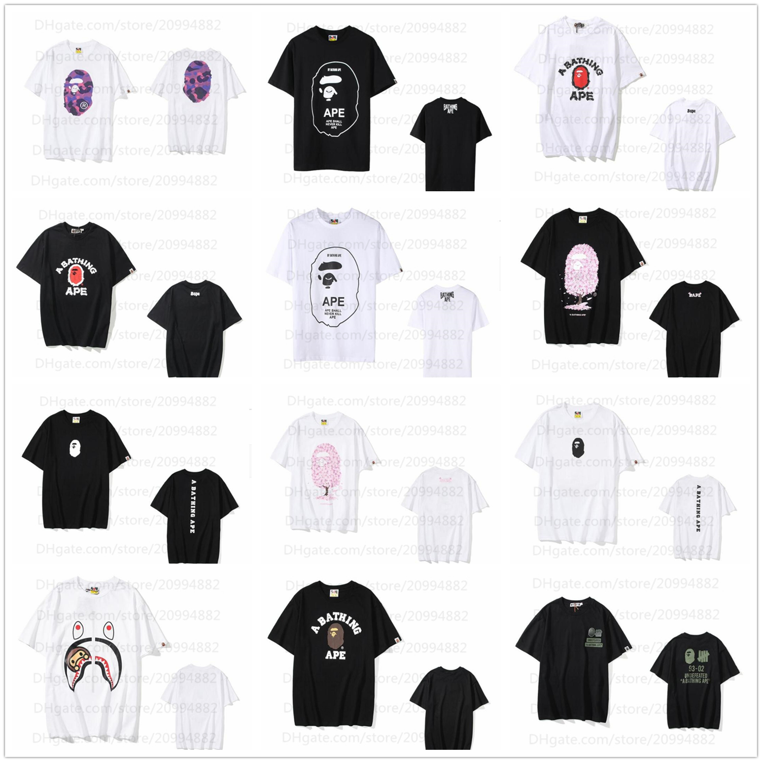 

2021 t shirts Japanese summer hedgehog printed for men casual cotton round collar short sleeve, As pics