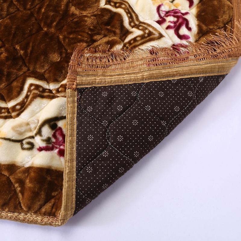 

Carpets Soft Flannel Thick Muslim Prayer Mat Ethnic Floral Patterns Carpet Blanket With Fringe Tassel Islamic Kneeling Rug Gift LXAC