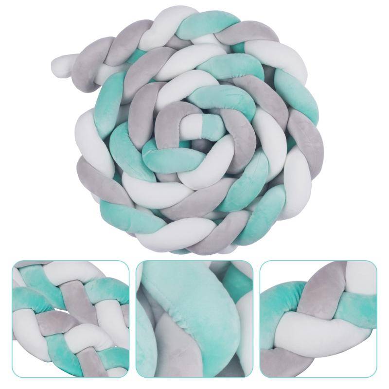 

Bedding Sets 3M/4M Length Born Baby Bed Bumper Pure Weaving Plush Knot Crib For Kids Room Cot Protector Decor